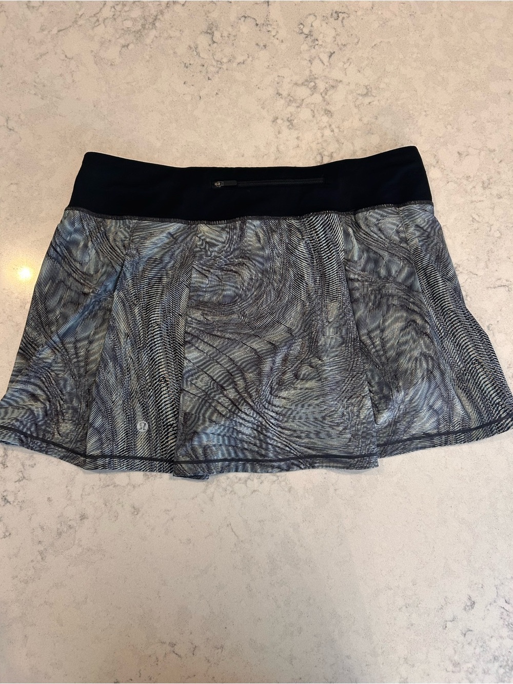 Lululemon Black-Waist Blue-Gray Active Skirt